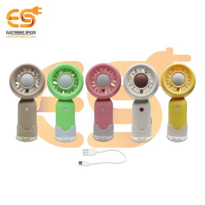 Mini USB Rechargeable Handheld Fan | Multicolour 3 Speed, Portable Cooling Fan
